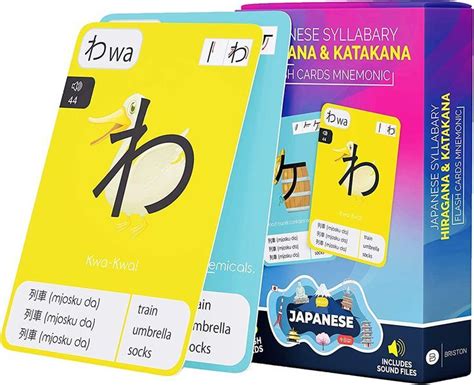 Japanese Hiragana Katakana Mnemonic Flash Cards Auditory Learning