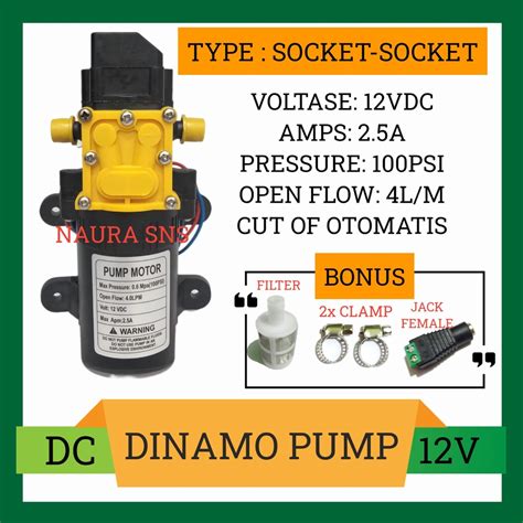 Jual Dinamo Pompa Dc 12v Pompa Air Dc 100 Psi Dinamo Pompa Sprayer Shopee Indonesia