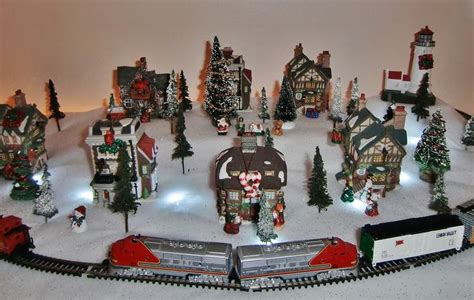 Magical Christmas Village With N Gauge Model Train