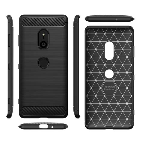 Flexi Slim Carbon Fibre Case For Sony Xperia Xz Black