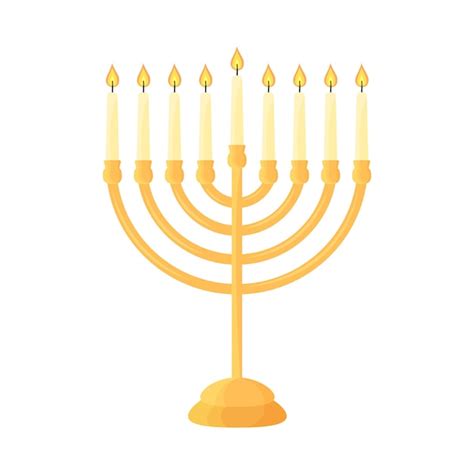 Hanukkah menorah aislado tradicional judaico hanukah símbolo judío