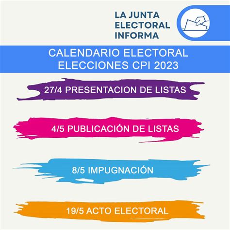 CALENDARIO ELECTORAL ELECCIONES CPI 2023 ESBA Manuel Belgrano