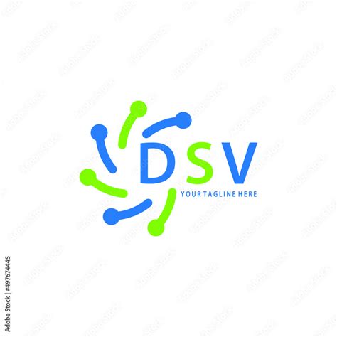 DSV logo design initial creative letter on white background. DSV vector ...