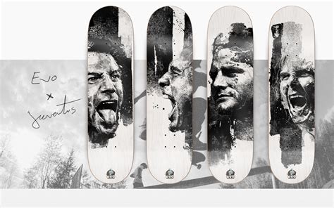 Evo Skateboards Illustrations Behance