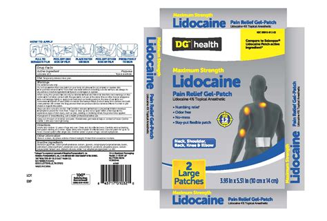 Dollar General Pain Relieving Patch With Lidocaine Details From The