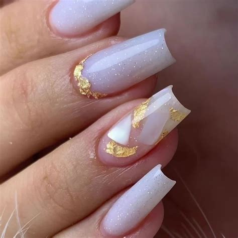 Unhas Decoradas Folhas De Ouro