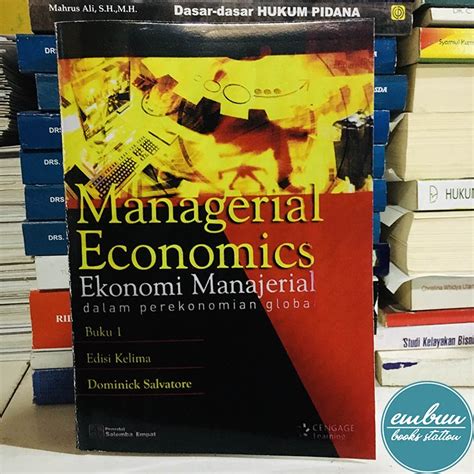 Jual MANAGERIAL ECONOMICS EKONOMI MANAJERIAL EDISI 5 BUKU 1