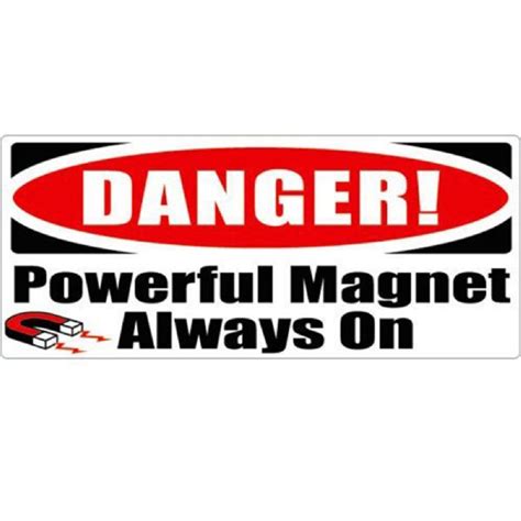 plastic mri warning sign reflective magnet