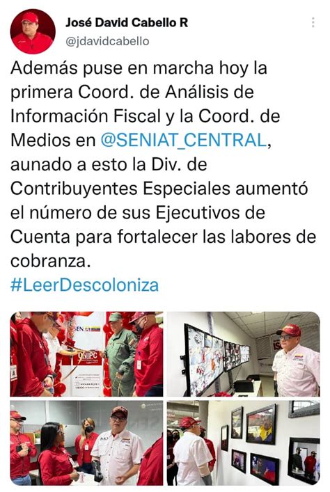 SENIAT STIAMirandinos On Twitter RT SENIAT Oficial Jdavidcabello