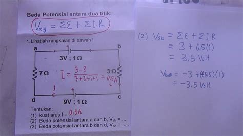 Beda Potensial Dari Dua Titik Listrik Dc Kls 12 Sma Youtube