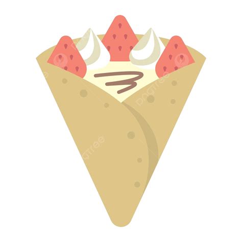 Crepe Vector Illustration Crepes Dessert Cone Vector Crepes Dessert Cone Png And Vector With