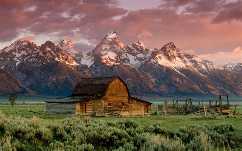 Download Wyoming Landscape Barn Mountain Grand Teton National Park