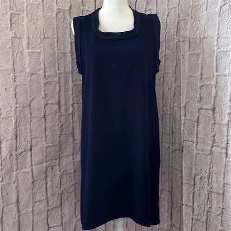 Trina Turk Vintage Navy A Line Dress Polyester And Depop