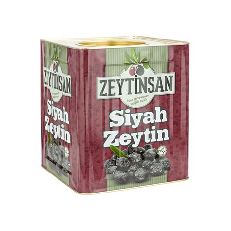 10 KG Siyah Zeytin Teneke Zeytinsan