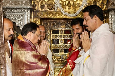 Bjp National President Shri Jp Nadda Offered Prayers At Udupi Shri