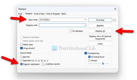 Remove Or Replace Spaces And Empty Lines In Notepad