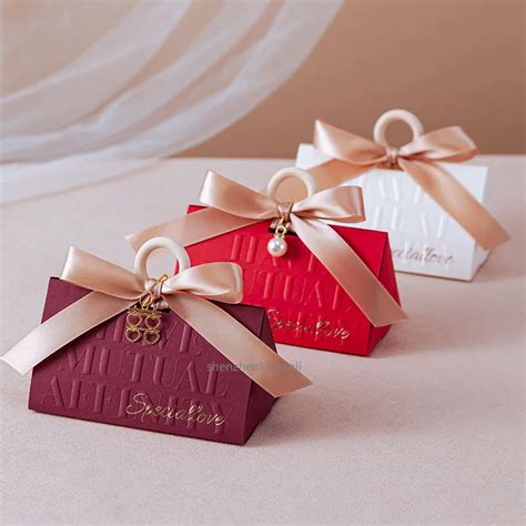 Triangle Mariage Faveur Boîte Chocolat Bonbons Sac Mariage Bébé Douche