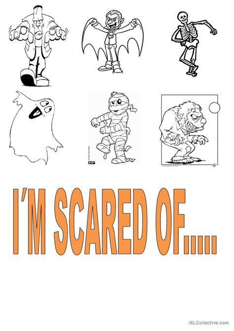 I´M SCARED OF.....: English ESL worksheets pdf & doc