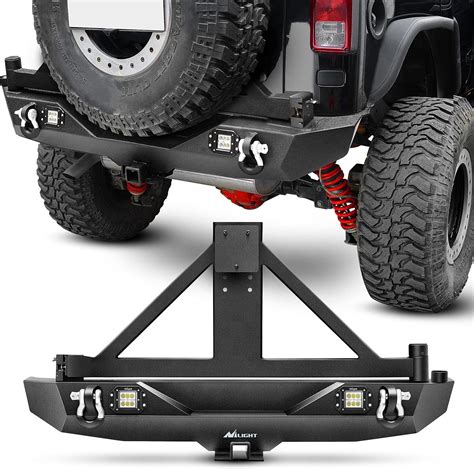 Amazon Nilight Rear Bumper Spare Tire Rack Hitch Receiver W