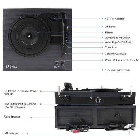 Mua LP No 1 Bluetooth Vinyl Record Player With External Speakers 3