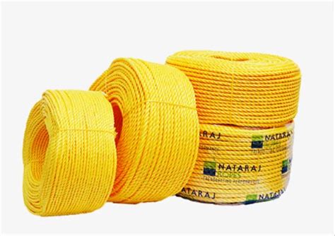 Yellow Natraj Nylon Polypropylene Rope For Rappelling Size Diameter