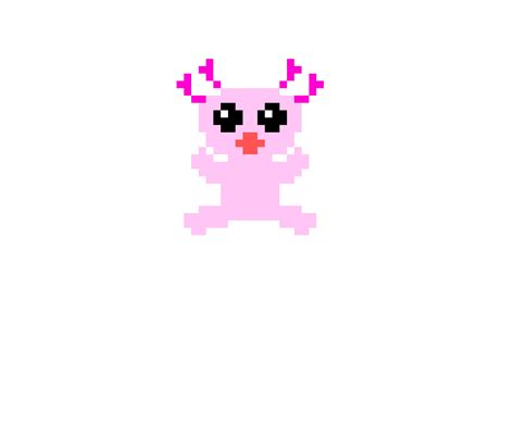 Cute axolotl pixel art