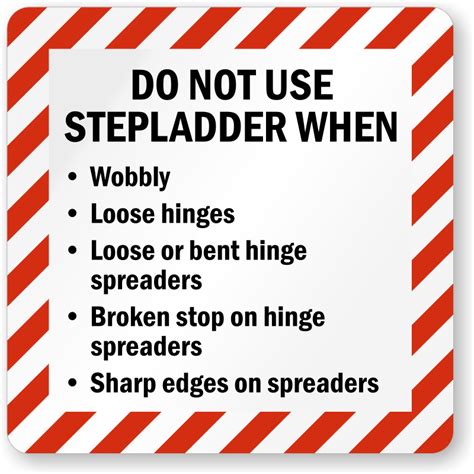 Ladder Safety and Warning Labels | Affordable yet durable