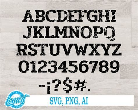 Distressed Font Svg Files Distressed Font Alphabet Numbers Etsy