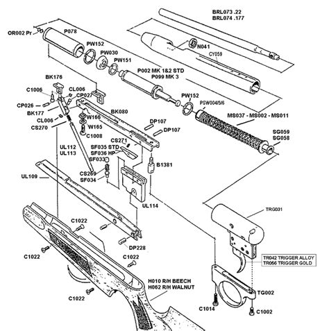 Product Schematics For Air Arms Pro Sport Pyramyd Air