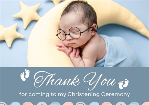 Free Printable Custom Christening Thank You Card Templates Off