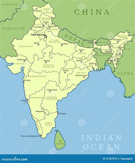 India Outline Map, India Blank Map, India Political Map, 48% OFF