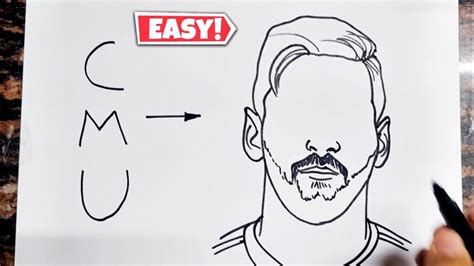 Turns Into Lionel Messi Drawing Easy Lionel Messi Drawing Youtube