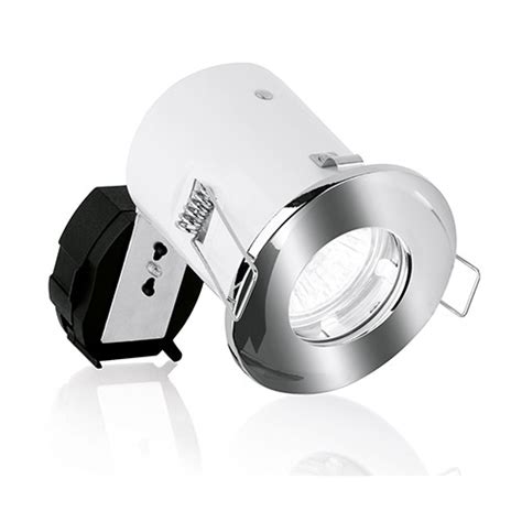 Aurora Lighting IP65 50W Fixed GU10 Polished Chrome Pressed Downlight