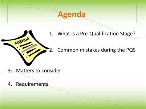 Pqq Pre Qualification Questionnaire Stage Ppt