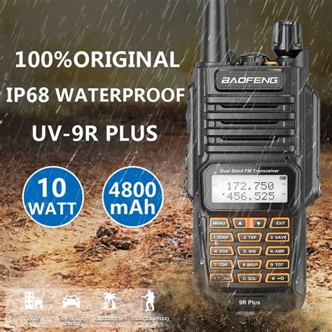 Walkie Talkie Baofeng Uv R Plus Waterproof Ip W Dual Band