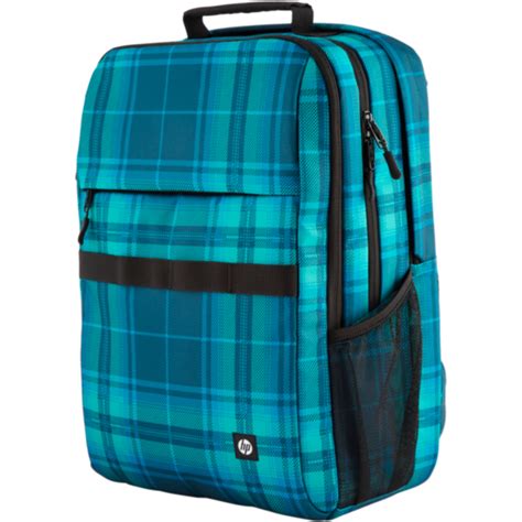 Sac Dos Hp Campus Xl Tartan Plaid Pour Pc Portable Litres Bleu