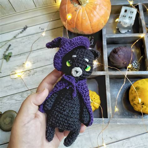 Crochet Halloween Cat Pattern Amiguroom Toys