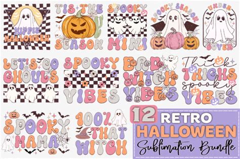 Retro Halloween Sublimation Bundle Graphic By Crafts Store Creative