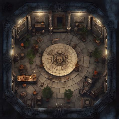Dungeon Rooms Maps, Dnd Battle Map, D&D, Battlemap, Dungeons and