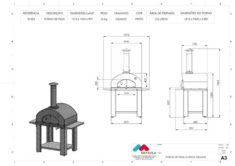 Forno De Pizza a Lenha Garden Napoli 810EX Grande Preto Metávila