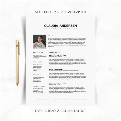 Claudia Suite In Black Resume Resume Template Cover Letter Etsy Uk