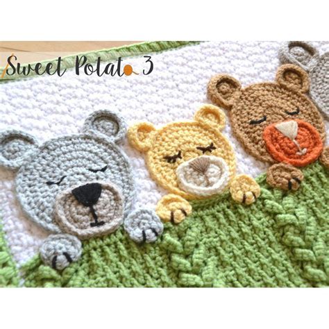 Sleep Tight Teddy Bear Blanket Lovey Crochet Pattern By Sweet Potato