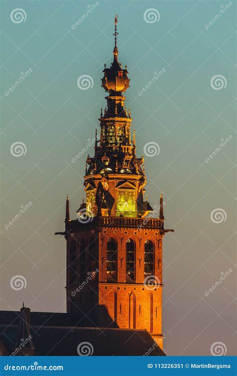 The Ancient Dutch Stevenskerk Church In Nijmegen Stock Image Image Of