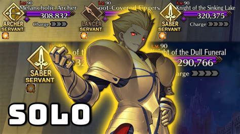 FGO NASaber Wars II Rerun Dark Round Shadows Gilgamesh Solo YouTube