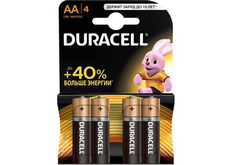 ᐉ Батарейки Duracell AA LR06 MN1500 4 шт.