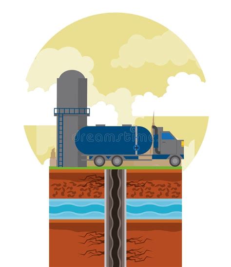 Ind stria Petroleira E Maquinaria Ilustração do Vetor Ilustração de