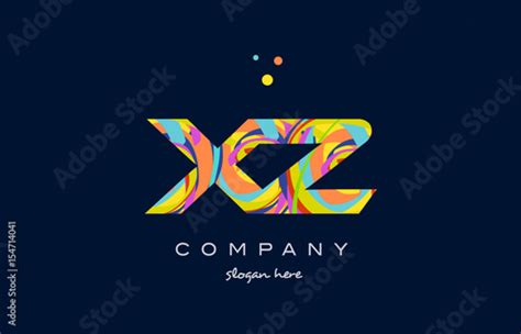 Xz X Z Colorful Alphabet Letter Logo Icon Template Vector Stockfotos