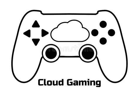 Concepto De Juego En Nube El Gamepad Moderno Conexión Al Servicio En La