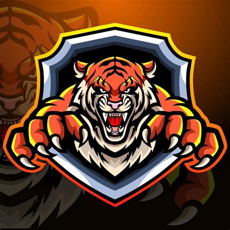 Mascote Tigre Design De Logotipo Esportivo 11189851 Vetor No Vecteezy