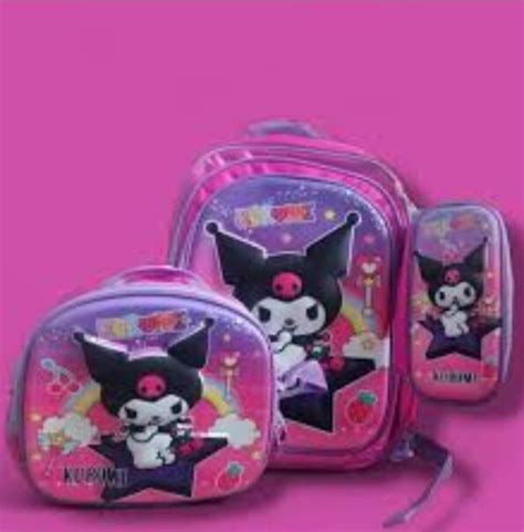 MOCHILA ESCOLAR TRIO KUROMI Liz Zannz